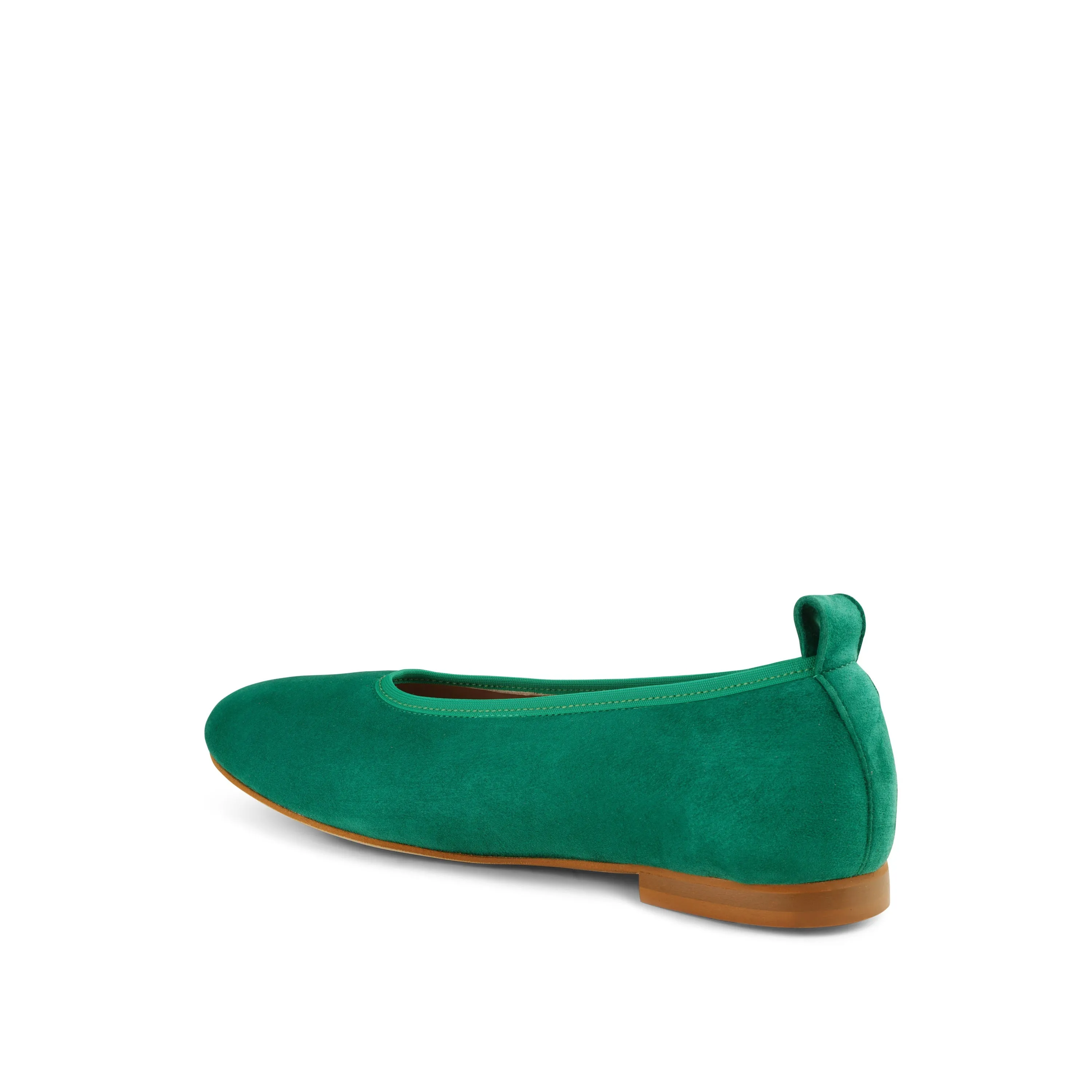 Valleria Suede Flexlite Flats Emerald